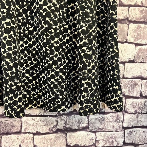 Talbots Black & Beige Fully Lined Flare Skirt Size 14 - Picture 4 of 8